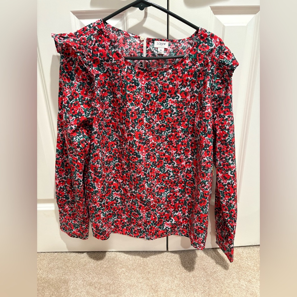 NWT Printed J Crew Blouse - Picture 3 of 8